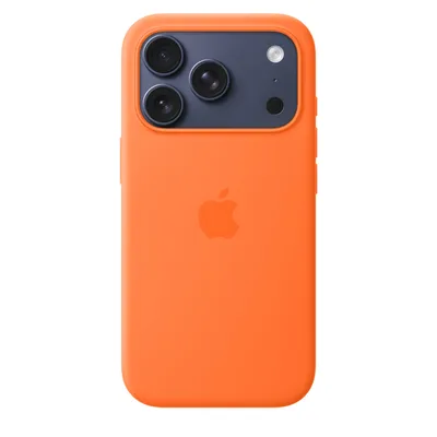 სილიკონის ქეისი ნარინჯისფერი iPhone 17-ისთვის