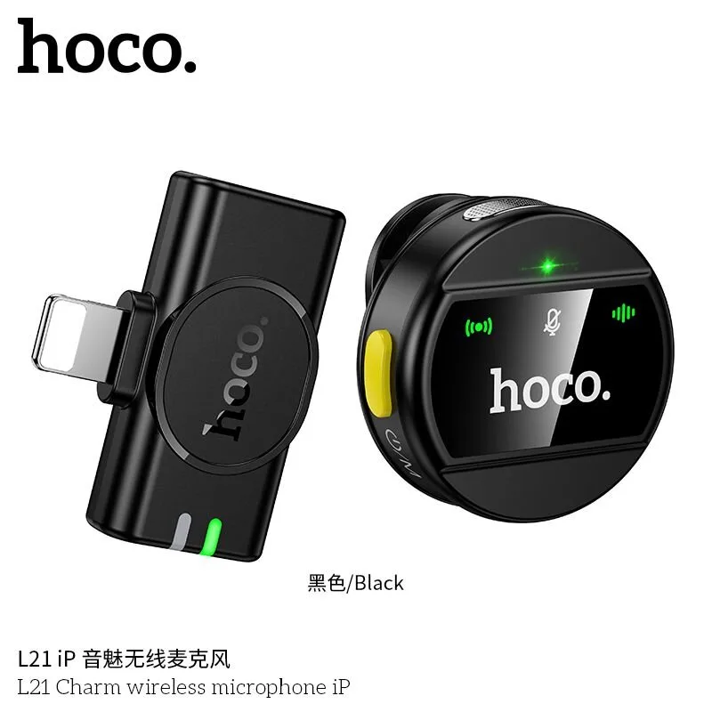 Hoco L21 Charm wireless microphone iP black