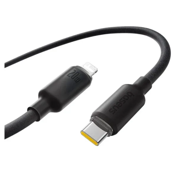 Baseus Foamed Silicone Fast Charging Data Cable USB-C to iP 20W Cosmic Black 1m