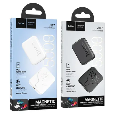 Hoco J117 Esteem PD20W magnetic power bank(5000mAh) black