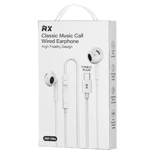 REMAX RM-06a Type-C Classic Music Call Wired Earphones