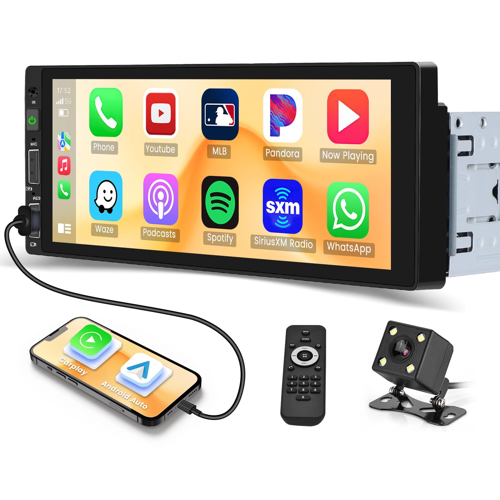 Car Video Recorder with CarPlay/Android Auto