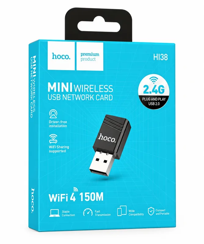 Hoco HI38 WiFi4 USB internal antenna wireless network card