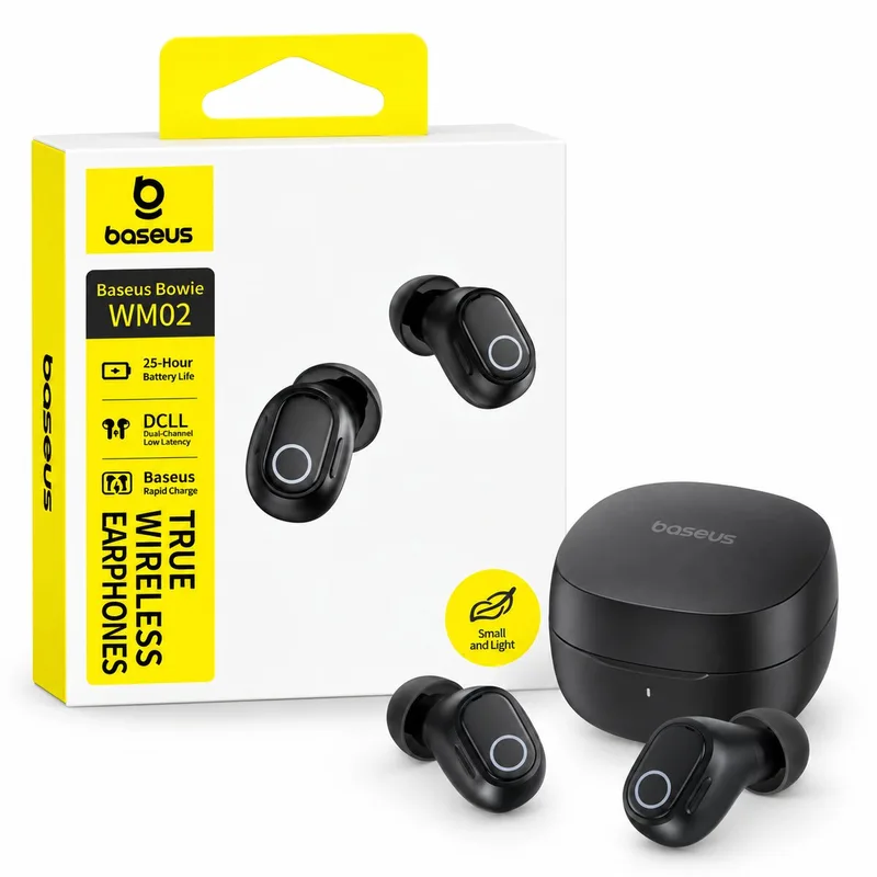 Baseus Bowie WM02 True Wireless Earphones – Black