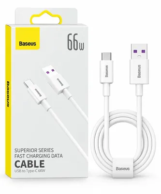 Baseus Superior Series Fast Charging Data Cable USB-A to USB-C 66W – White