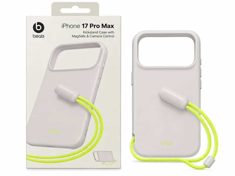 iPhone 17 Pro Max Beats Kickstand Case with Rope – Limestone
