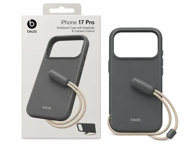 iPhone 17 Pro Beats Kickstand Case with Rope – Granite Gray