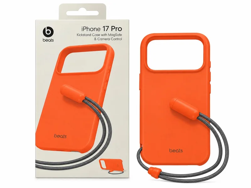iPhone 17 Pro Beats Kickstand Case with Rope – Sierra Orange