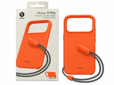 iPhone 17 Pro Beats Kickstand Case with Rope – Sierra Orange