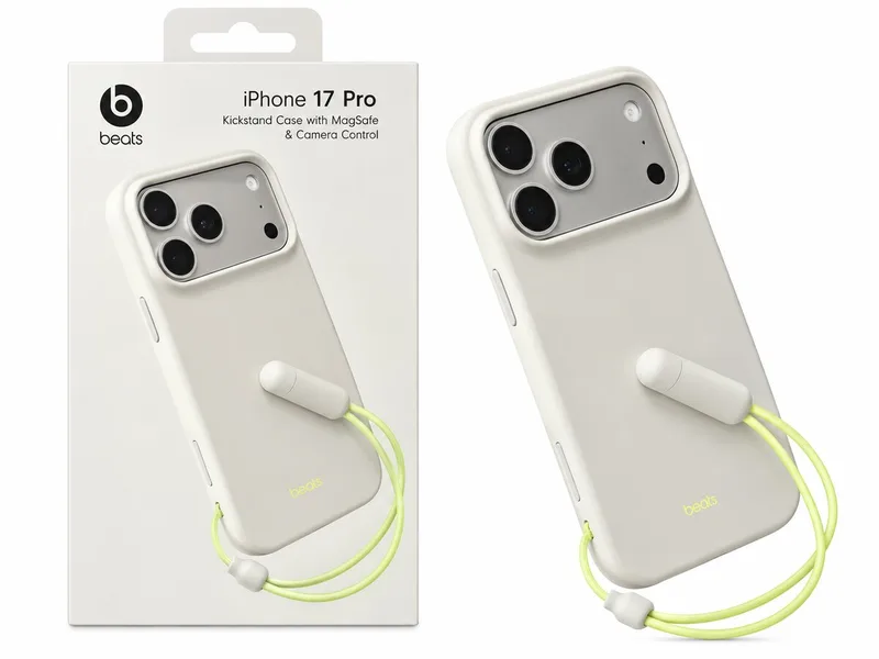 iPhone 17 Pro Beats Kickstand Case with Rope – Limestone