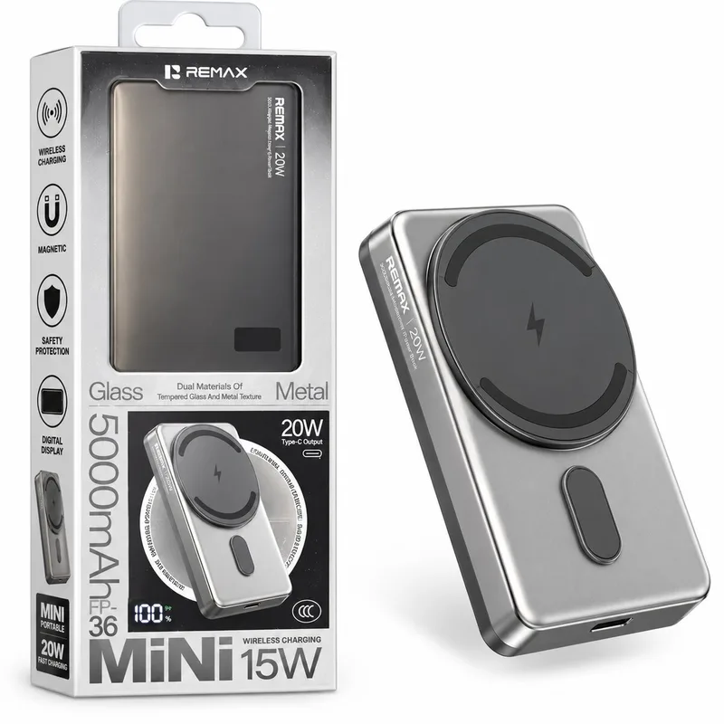 Remax FP-36 Mini Magnetic Wireless Power Bank 5000mAh 20W / 15W