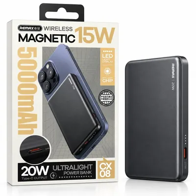 Remax CX08 Magnetic Wireless Power Bank 5000mAh 20W / 15W