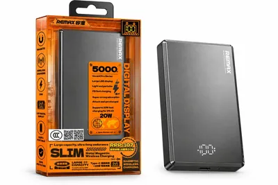 Remax RPP-107 Vocard Pro Magnetic Wireless Power Bank 5000mAh 20W - BLACK