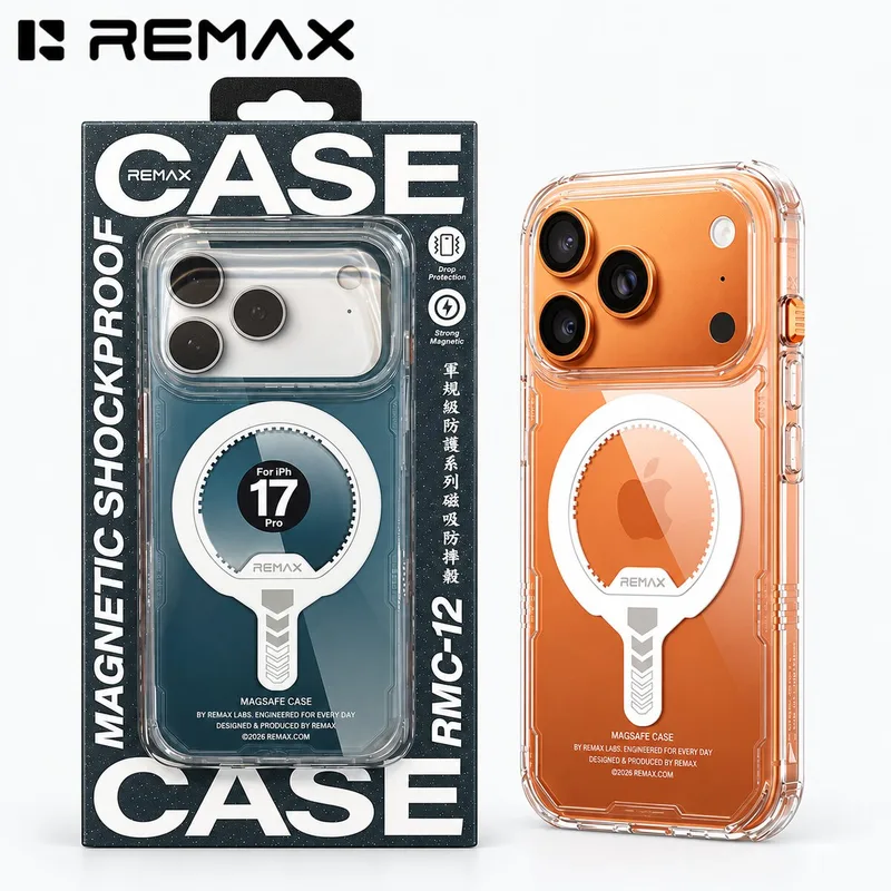 REMAX RMC-12 Magnetic Shockproof Case – iPhone 17 Pro