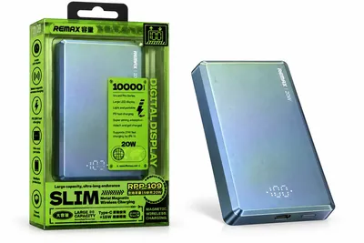 Remax RPP-109 Vocard Pro Magnetic Wireless Power Bank 10000mAh 20W BLUE