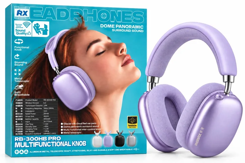 Remax  RB-300HB Pro Wireless Headphones - Purple