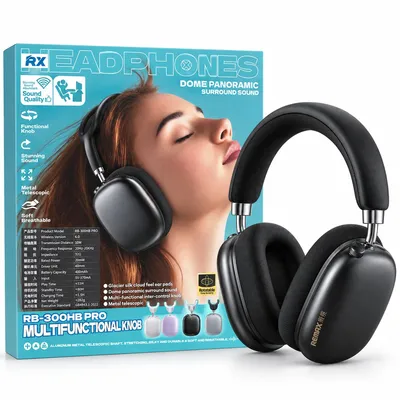 Remax RB-300HB Pro Wireless Headphones - Black