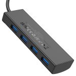 Hoco HB41 Easy safety 4-in-1 Adapter(USB to USB3.0*4)(L=0.2M) - Image 2