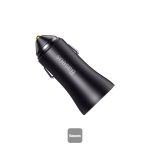 Baseus Golden Contactor Max Dual Fast Charger Car Charger U+U 60W Dark Gray - Image 3