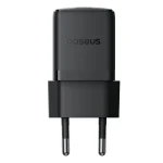 Baseus Palm Fast Charger 1C 20W EU Cluster Black (with Baseus Mini White Cable USB-C to USB-C 60W (20V/3A) 1m Cluster Black) - Image 3