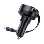 Baseus Enjoyment Pro Car Charger C+Retractable iP Cable 55W Cluster Black - Image 2