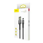 Baseus Cafule Cable（special edition）USB For iP 2.4A 1m Grey+Black - Image 2