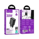 Hoco N62 Gentle single port PD30W charger set(C to iP)(EU) black