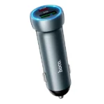 Hoco Z54A Prosperous 48W dual port PD30W+QC3.0 car charger Metal Gray - Image 2