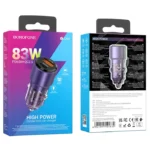 Borofone BZ20A Smart 83W dual port PD65W+QC3.0 car charger - Image 2
