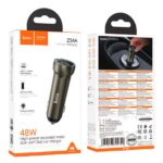 Hoco Z54A Prosperous 48W dual port PD30W+QC3.0 car charger Gold