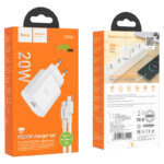 Hoco C94A Metro single port PD20W charger set(Type-C TO Type-C)(EU) white - Image 2