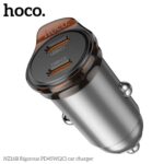 Hoco NZ16B Rigorous PD45W(2C) car charger metal grey - Image 2