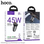 Hoco NZ16B Rigorous PD45W(2C) car charger metal grey