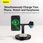 Baseus Wireless Magnetic Charging Bracket Swan 3-in-1 WXTE000101 - Image 3