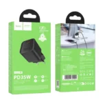 Hoco N66 Ingenious single port PD35W charger(EU) Black - Image 2