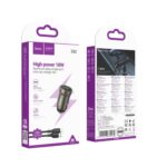 Hoco Z62 Energy single-port QC3.0 car charger set(Type-C) metal gray - Image 2
