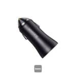 Baseus Golden Contactor Max Dual Fast Charger Car Charger U+U 60W Dark Gray - Image 3