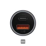 Baseus Golden Contactor Max Dual Fast Charger Car Charger U+U 60W Dark Gray - Image 2